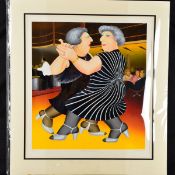 BERYL COOK (1926-2008), 'Dancing on The QE2', two ladies dancing together, a limited edition print