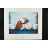 DOUG HYDE (BRITISH 1972), 'Opposites Attract', two dogs and their owners, a limited edition print