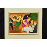 BERYL COOK (1926-2008), 'The Manipulators', drinkers and dancers in a bar, an artists proof print