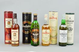 FOUR BOTTLES OF SINGLE MALT, to include a bottle of Glenfiddich Pure Single Malt Scotch Whisky,