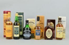 SIX BOTTLES OF SINGLE MALT, to include a bottle of The Ledaig Peated Single Malt Scotch Whisky,