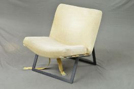 WILLIAM PLUNKET, a 1960's Westerham chair with chrome and steel frame and separate re-upholstered