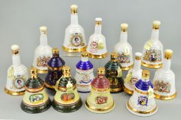 A COLLECTION OF FIFTEEN BELL'S 'COMMEMORATIVE' WHISKY DECANTERS, a mixture of sizes ranging from