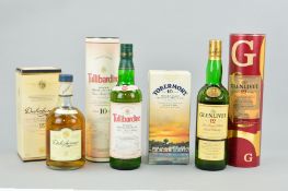 FOUR BOTTLES OF SINGLE MALT, to include a bottle of Tobermory Single Malt Scotch Whisky, aged 10