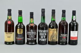 SEVEN BOTTLES OF PORT, to include a bottle of Fonseca Bin 27 Port, bottle No.23251, (seal
