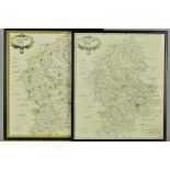 STAFFORDSHIRE, MORDEN (ROBERT), two engraved county maps, one hand coloured, both framed and glazed,