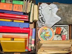 VARIOUS STAMPS IN ALBUMS AND STOCKBOOKS, (most are empty), in a box with British Empire etc (two