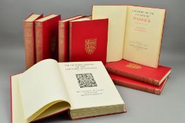 THE VICTORIA HISTORY OF THE COUNTIES OF ENGLAND, 'WARWICK', seven volumes plus index, ex-library but