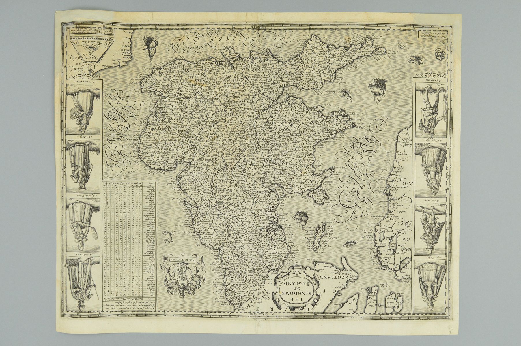 ENGLAND, SAXTON (CHRISTOPHER) & SPEED (JOHN), 'THE KINGDOME OF ENGLAND', engraved map, uncoloured, - Image 6 of 14