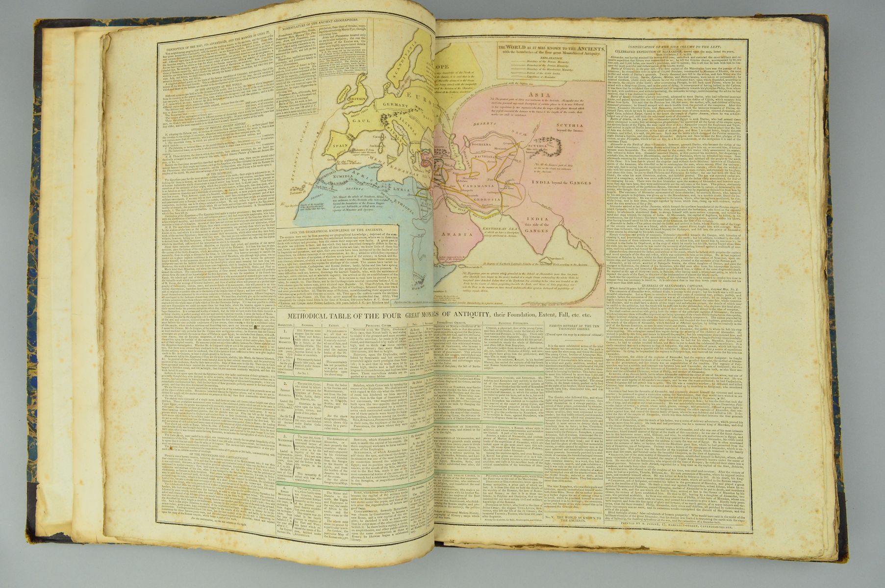 'LE SAGE'S HISTORICAL, GENEALOGICAL, CHRONOLOGICAL AND GEOGRAPHICAL ATLAS, 1st Edition, pub Gold & - Image 3 of 5