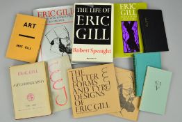 ERIC GILL, eleven books by and about the famous artist including the limited edition 'My Time with