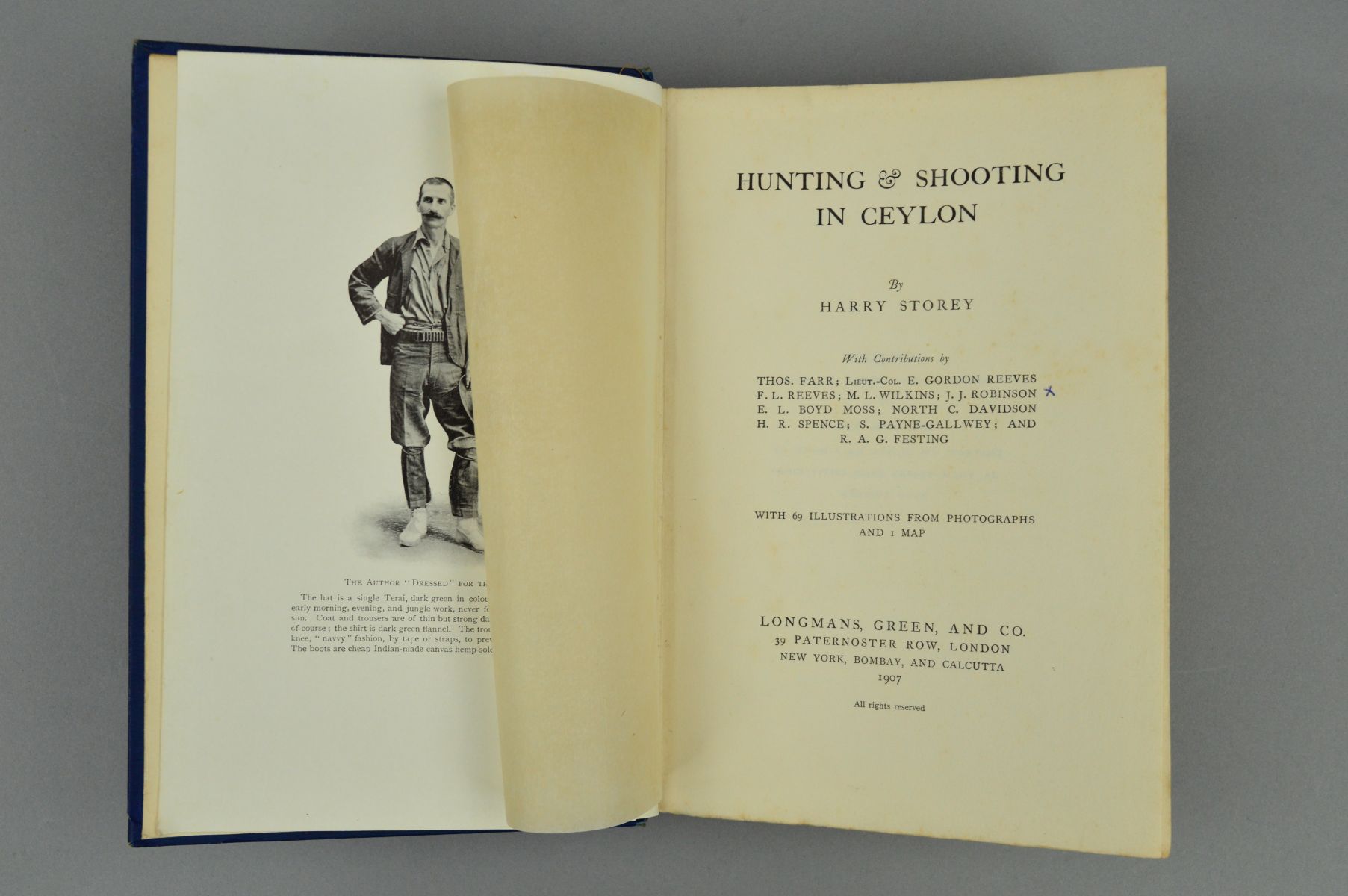 STOREY, HARRY, 'Hunting & Shooting in Ceylon', 2nd edition, 1907, Pub Longmans, Green & Co, 69 - Image 2 of 4