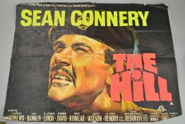 AN ORIGINAL UK QUAD POSTER FOR THE 1965 FILM 'THE HILL', starring Sean Connery, has been folded