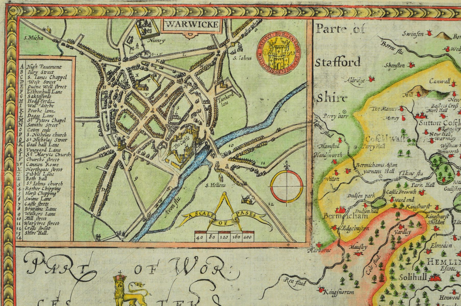 WARWICKSHIRE, SPEEDE (JOHN), 'THE COUNTI OF WARWICK THE SHIRE TOWNE AND CITIE OF COVENTRE DESCRIBED, - Image 4 of 10