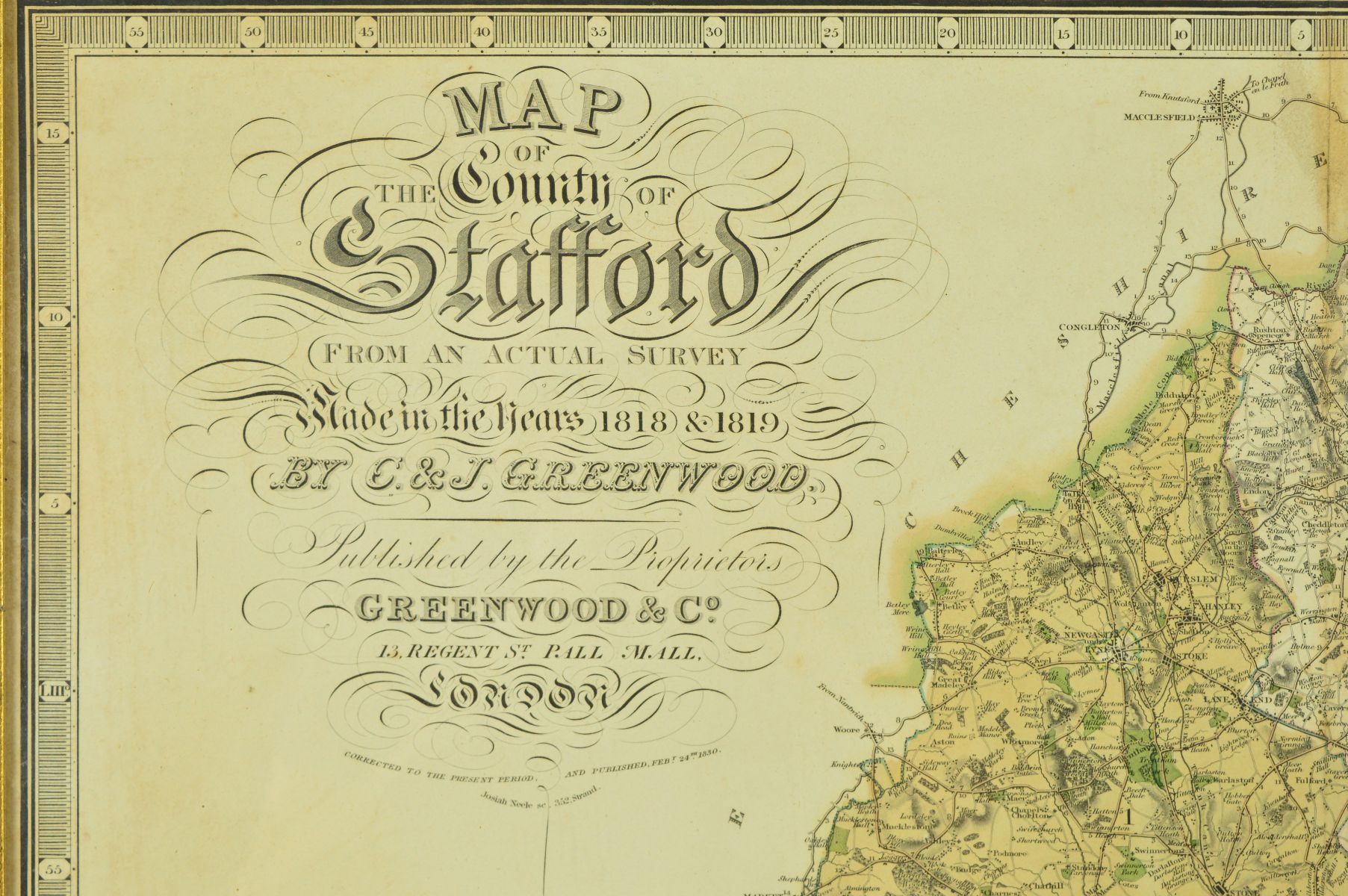 STAFFORDSHIRE, GREENWOOD (C & J), 'A Map of the County of Stafford from an Actual Survey Made in the - Image 2 of 6