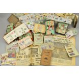 A COLLECTION OF CIGARETTE AND TRADE CARDS, loose, in cigarette packets, loosely inserted or stuck