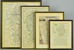 WALKER, J & C, STAFFORDSHIRE, a hand tinted map with dots indicating the 'Places of The Meeting of