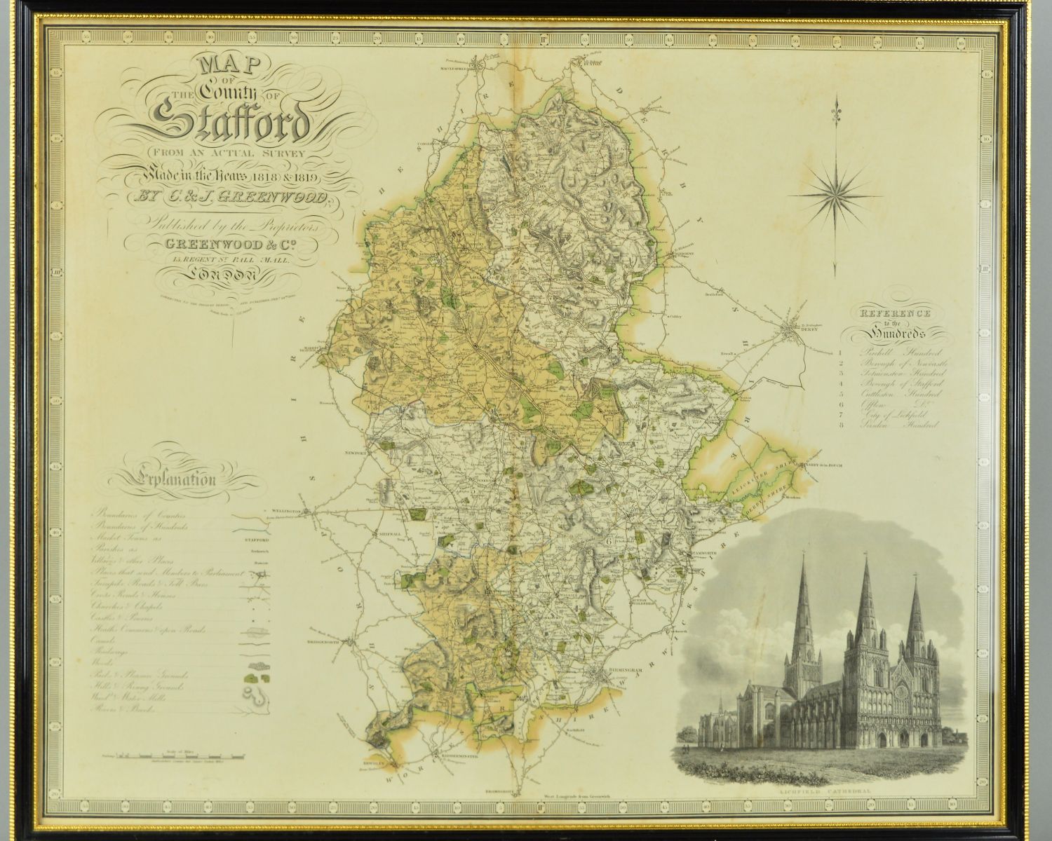 STAFFORDSHIRE, GREENWOOD (C & J), 'A Map of the County of Stafford from an Actual Survey Made in the