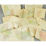 MAPS, unframed, a quantity of late 19th Century folded maps and town plans from publications