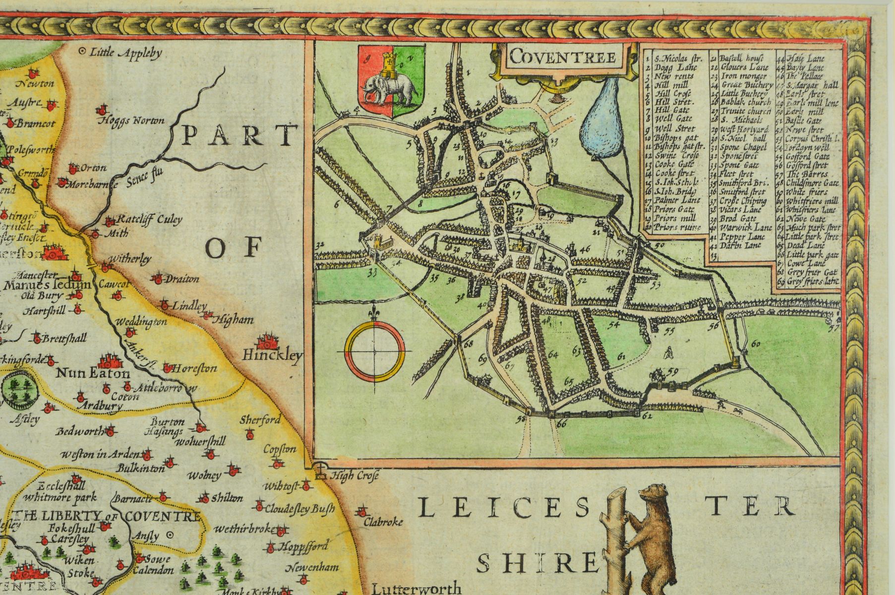 WARWICKSHIRE, SPEEDE (JOHN), 'THE COUNTI OF WARWICK THE SHIRE TOWNE AND CITIE OF COVENTRE DESCRIBED, - Image 7 of 10