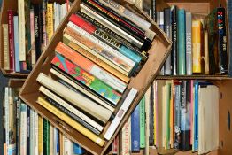 FIVE BOXES OF BOOKS RELATING MOSTLY TO ART