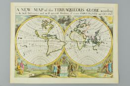 WORLD, WELLS (EDWARD), 'A NEW MAP of THE TERRAQUEOUS GLOBE according to the latest Discoveries and