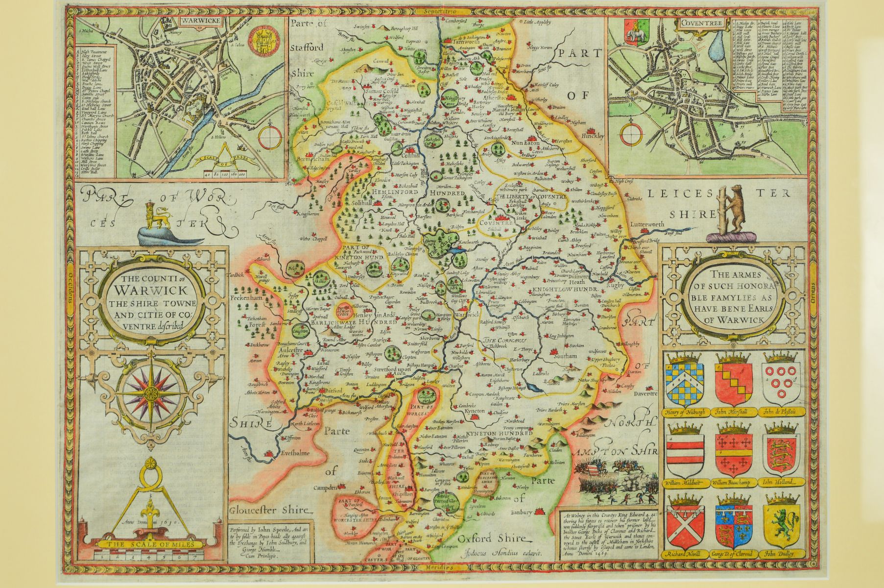 WARWICKSHIRE, SPEEDE (JOHN), 'THE COUNTI OF WARWICK THE SHIRE TOWNE AND CITIE OF COVENTRE DESCRIBED, - Image 3 of 10