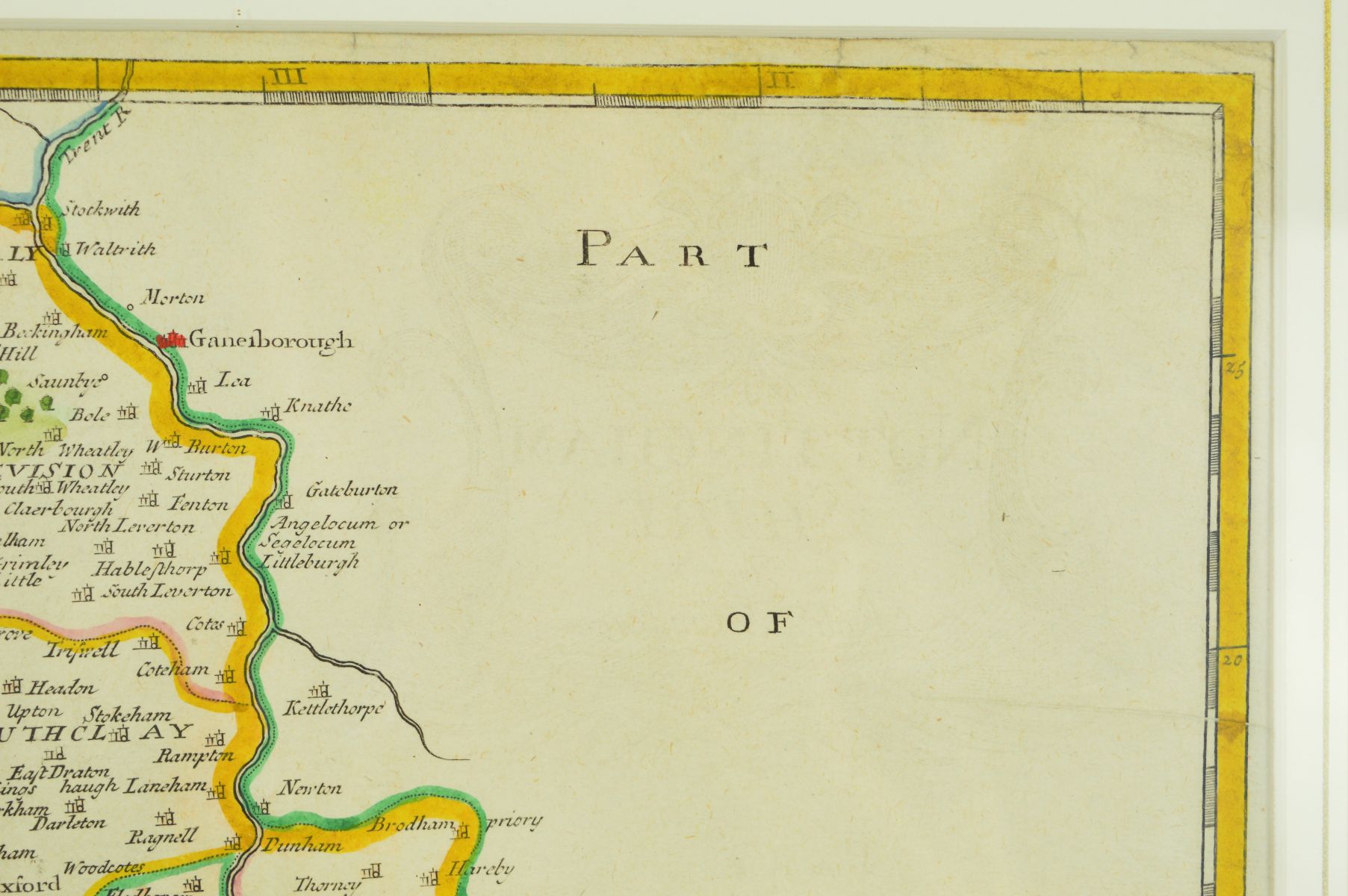 NOTTINGHAMSHIRE, AFTER MORDEN (ROBERT), a hand coloured reprint, approximately 36cm x 42.5cm, 'A - Image 6 of 11