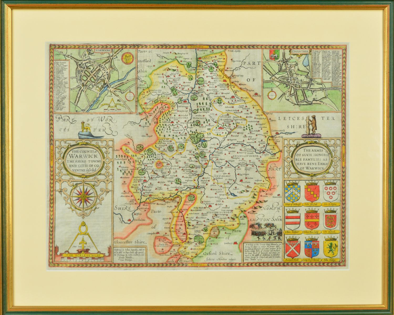 WARWICKSHIRE, SPEEDE (JOHN), 'THE COUNTI OF WARWICK THE SHIRE TOWNE AND CITIE OF COVENTRE DESCRIBED, - Image 2 of 10