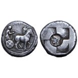 Sicily, Syracuse AR Tetradrachm. Time of the Gamoroi or the First Democracy, circa 510-491 BC.