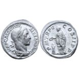 "Severus Alexander AR Denarius. Rome, AD 226. IMP C M AVR SEV ALEXAND AVG, laureate and draped