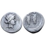 "M. Aemilius Lepidus AR Denarius. Rome, 61 BC. Turreted head of Alexandria right, ALEXANDR[EA] below