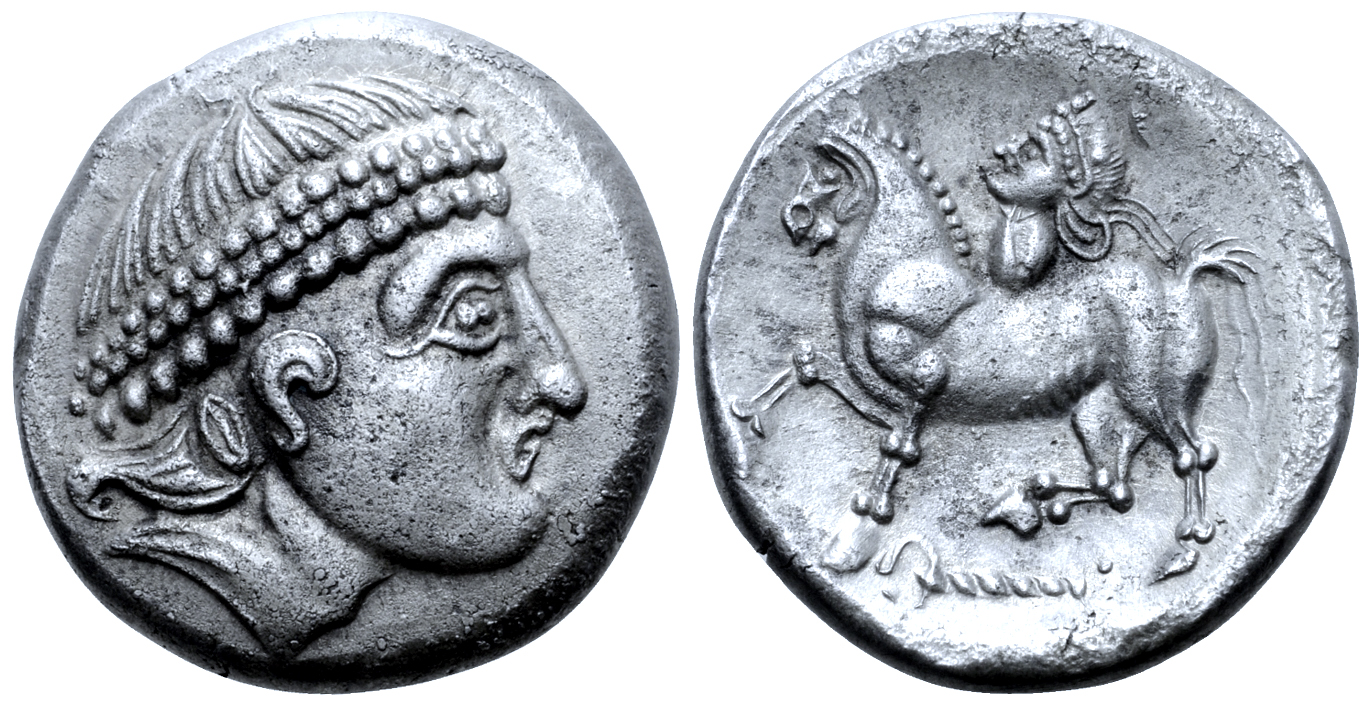 "Celts in Eastern Europe, Danube Region AR Tetradrachm. Circa 2nd century BC. In imitation of Philip