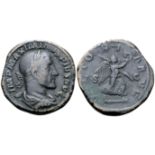 "Maximinus I Æ Sestertius. Rome, AD 235-236. IMP MAXIMINVS PIVS AVG, laureate, draped and