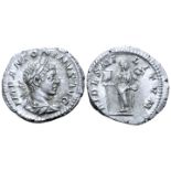 "Elagabalus AR Denarius. Rome, AD 219-220. IMP ANTONINVS AVG, laureate, draped and cuirassed bust