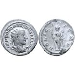 "Gordian III AR Antoninianus. Rome, AD 243-244. IMP GORDIANVS PIVS FEL AVG, radiate, draped and