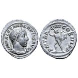 "Severus Alexander AR Denarius. Rome, AD 234. IMP ALEXANDER PIVS AVG, laureate, draped bust