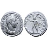 "Severus Alexander AR Denarius. Rome, AD 231-235. IMP ALEXANDER PIVS AVG, laureate, draped and