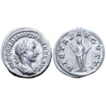 "Gordian III AR Denarius. Rome, AD 241. IMP GORDIANVS PIVS FEL AVG, laureate, draped and cuirassed