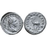 "Philip I AR Antoninianus. Rome, AD 248. IMP PHILIPPVS AVG, radiate, draped and cuirassed bust right