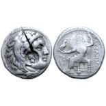 "Kingdom of Macedon, Demetrios I Poliorketes AR Tetradrachm. In the name and types of Alexander III.