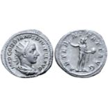 "Gordian III AR Antoninianus. Rome, AD 241-243. IMP GORDIANVS PIVS FEL AVG, radiate, draped and