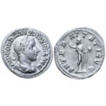 "Gordian III AR Denarius. Rome, AD 241-243. IMP GORDIANVS PIVS FEL AVG, laureate, draped and