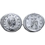 "Julia Paula (wife of Elagabalus) AR Denarius. Rome, AD 219-220. IVLIA PAVLA AVG, draped bust