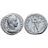 "Severus Alexander AR Denarius. Rome, AD 231-235. IMP ALEXANDER PIVS AVG, laureate, draped and