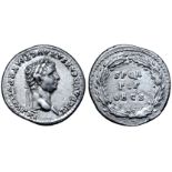 Claudius I AR Denarius. Rome, AD 50-51. TI CLAVD CAESAR AVG P M TR P VI IMP XI, laureate head