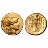 Kingdom of Macedon, Philip III Arrhidaios AV Stater. Lampsakos, circa 323-317 BC. Head of Athena