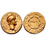 Nero AV Aureus. Rome, AD 57-58. NERO • CAESAR • AVG • IMP, youthful bare head right / TR•P•IIII•P•