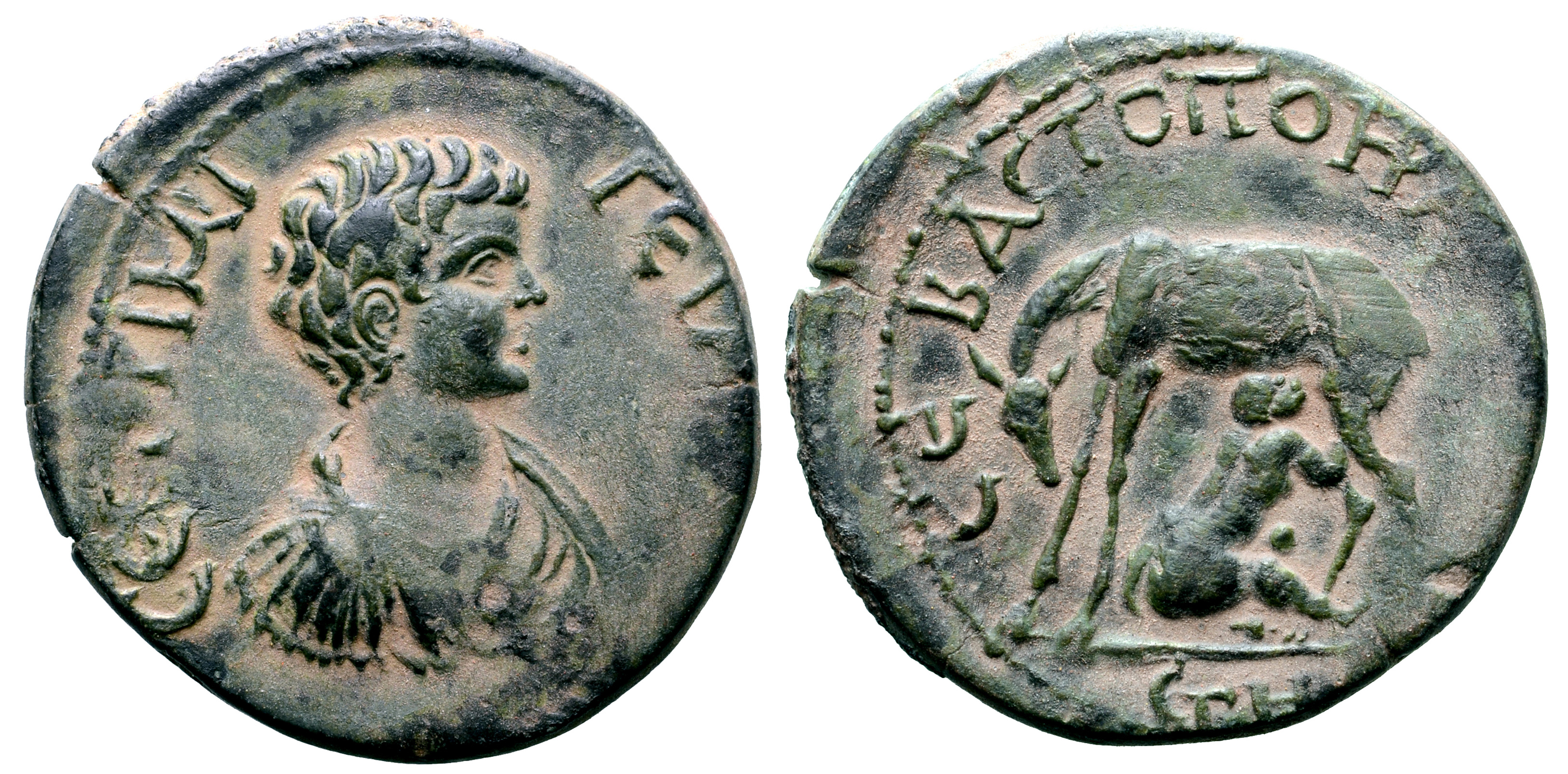 Geta, as Caesar, Æ Tetrassarion of Heracleopolis (as Sebastopolis), Pontus. Dated CY 208 = 205/6 AD.