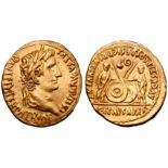 Augustus AV Aureus. Lugdunum, 2 BC - AD 4. CAESAR AVGVSTVS DIVI F PATER PATRIAE, laureate head right